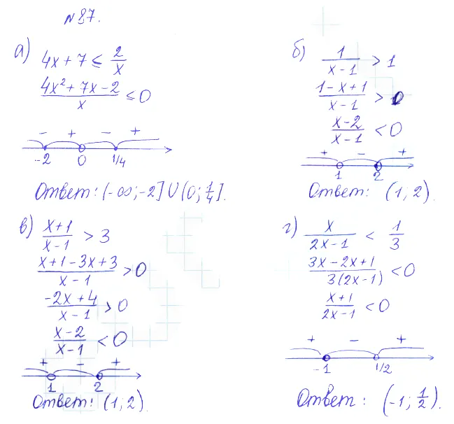 Решение 2. номер 87 (страница 372) гдз по алгебре 10 класс Никольский, Потапов, учебник