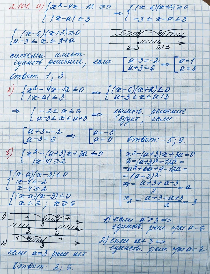 Решение 3. номер 2.101 (страница 92) гдз по алгебре 10 класс Никольский, Потапов, учебник