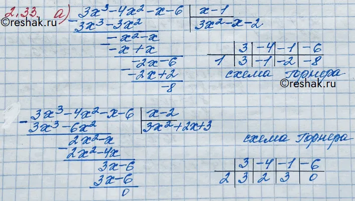 Решение 3. номер 2.33 (страница 59) гдз по алгебре 10 класс Никольский, Потапов, учебник