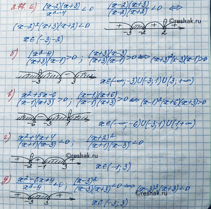 Решение 3. номер 2.77 (страница 83) гдз по алгебре 10 класс Никольский, Потапов, учебник