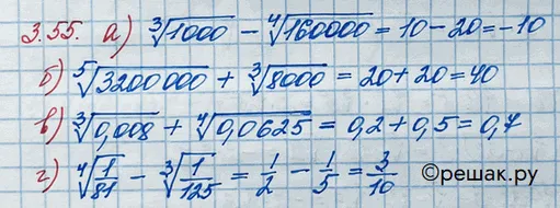 Решение 3. номер 3.55 (страница 110) гдз по алгебре 10 класс Никольский, Потапов, учебник