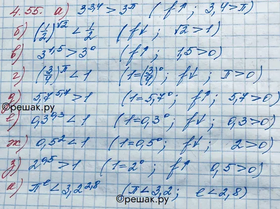 Решение 3. номер 4.55 (страница 147) гдз по алгебре 10 класс Никольский, Потапов, учебник