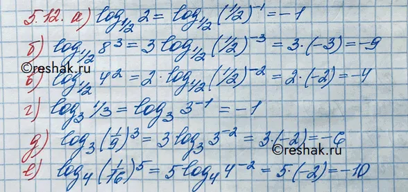 Решение 3. номер 5.12 (страница 153) гдз по алгебре 10 класс Никольский, Потапов, учебник