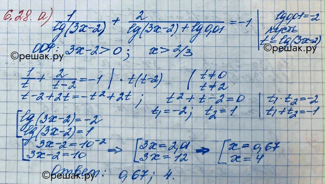 Решение 3. номер 6.28 (страница 173) гдз по алгебре 10 класс Никольский, Потапов, учебник