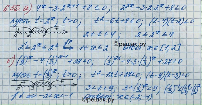 Решение 3. номер 6.56 (страница 186) гдз по алгебре 10 класс Никольский, Потапов, учебник