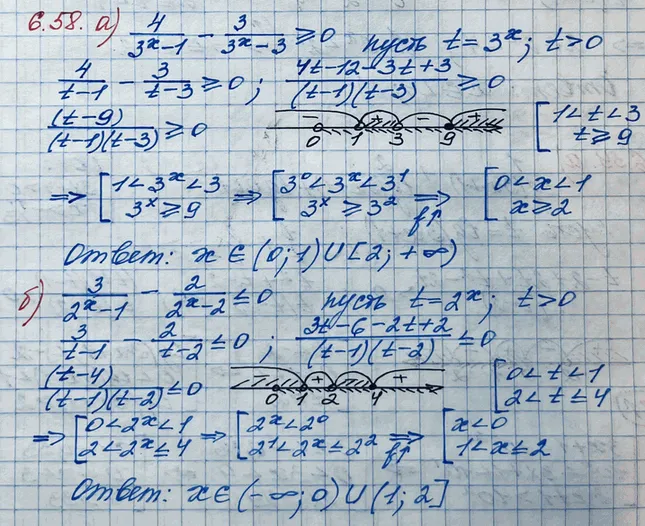 Решение 3. номер 6.58 (страница 186) гдз по алгебре 10 класс Никольский, Потапов, учебник