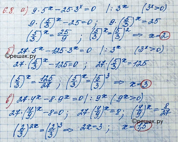 Решение 3. номер 6.8 (страница 166) гдз по алгебре 10 класс Никольский, Потапов, учебник