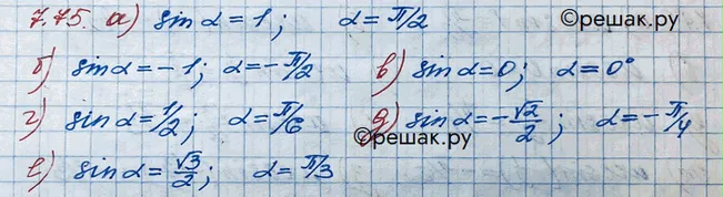 Решение 3. номер 7.75 (страница 219) гдз по алгебре 10 класс Никольский, Потапов, учебник