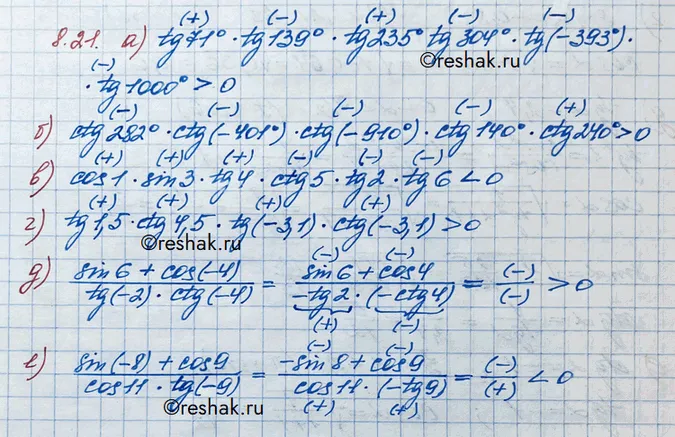 Решение 3. номер 8.21 (страница 242) гдз по алгебре 10 класс Никольский, Потапов, учебник