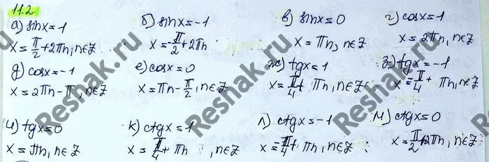 Решение 3. номер 11.2 (страница 299) гдз по алгебре 10 класс Никольский, Потапов, учебник