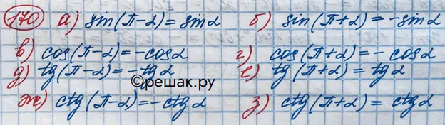 Решение 3. номер 170 (страница 382) гдз по алгебре 10 класс Никольский, Потапов, учебник