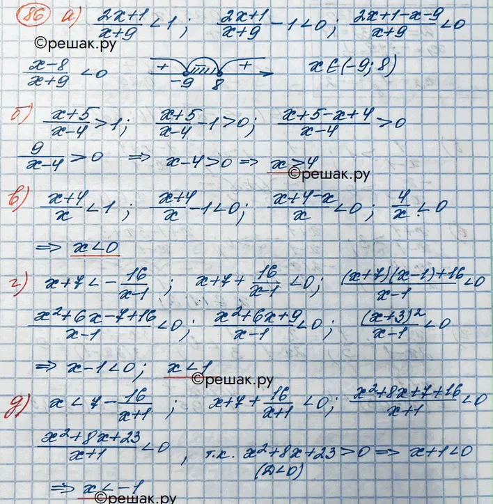 Решение 3. номер 86 (страница 372) гдз по алгебре 10 класс Никольский, Потапов, учебник