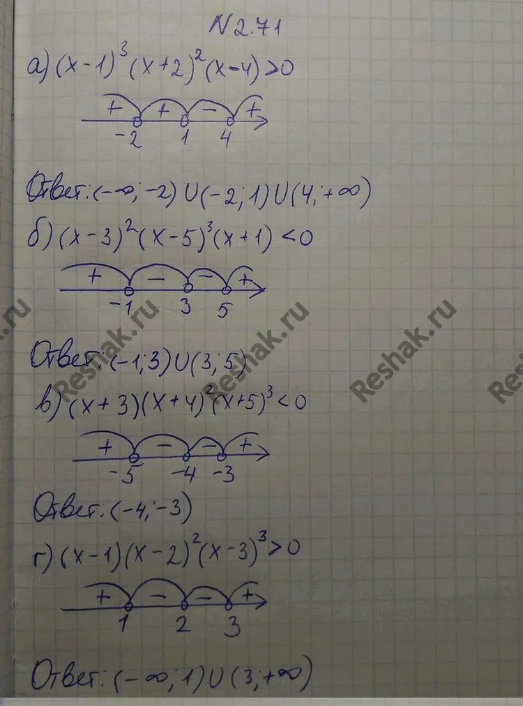 Решение 4. номер 2.71 (страница 79) гдз по алгебре 10 класс Никольский, Потапов, учебник