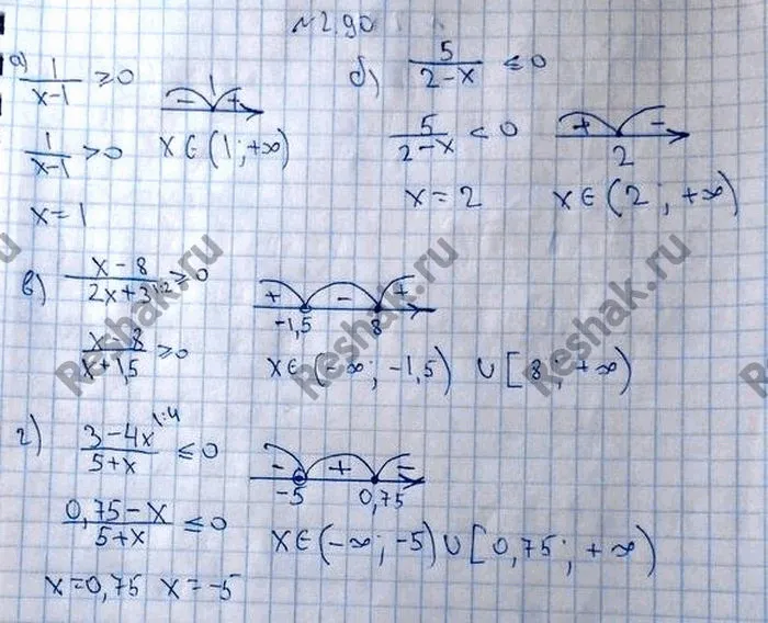 Решение 4. номер 2.90 (страница 87) гдз по алгебре 10 класс Никольский, Потапов, учебник