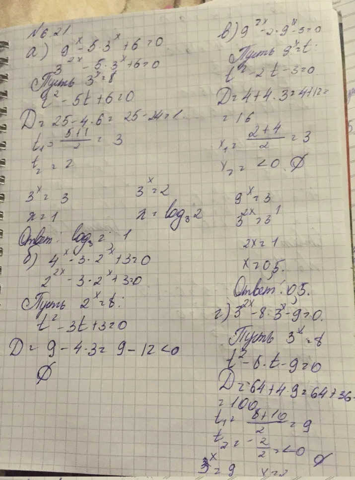 Решение 4. номер 6.21 (страница 172) гдз по алгебре 10 класс Никольский, Потапов, учебник