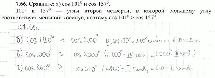 Решение 4. номер 7.66 (страница 215) гдз по алгебре 10 класс Никольский, Потапов, учебник