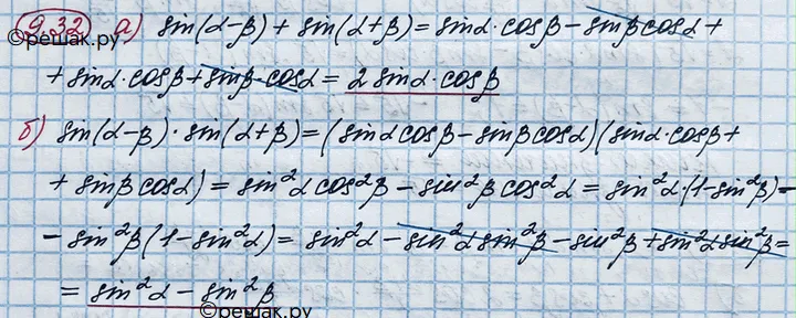 Решение 4. номер 9.32 (страница 266) гдз по алгебре 10 класс Никольский, Потапов, учебник