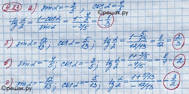 Решение 4. номер 9.83 (страница 279) гдз по алгебре 10 класс Никольский, Потапов, учебник