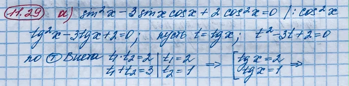 Решение 4. номер 11.29 (страница 310) гдз по алгебре 10 класс Никольский, Потапов, учебник