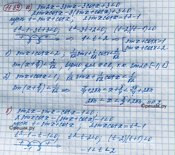 Решение 4. номер 11.59 (страница 330) гдз по алгебре 10 класс Никольский, Потапов, учебник