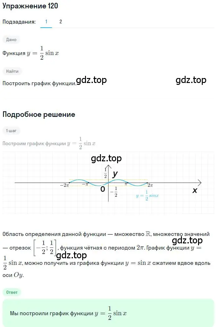 Решение номер 120 (страница 43) гдз по алгебре 11 класс Колягин, Ткачева, учебник