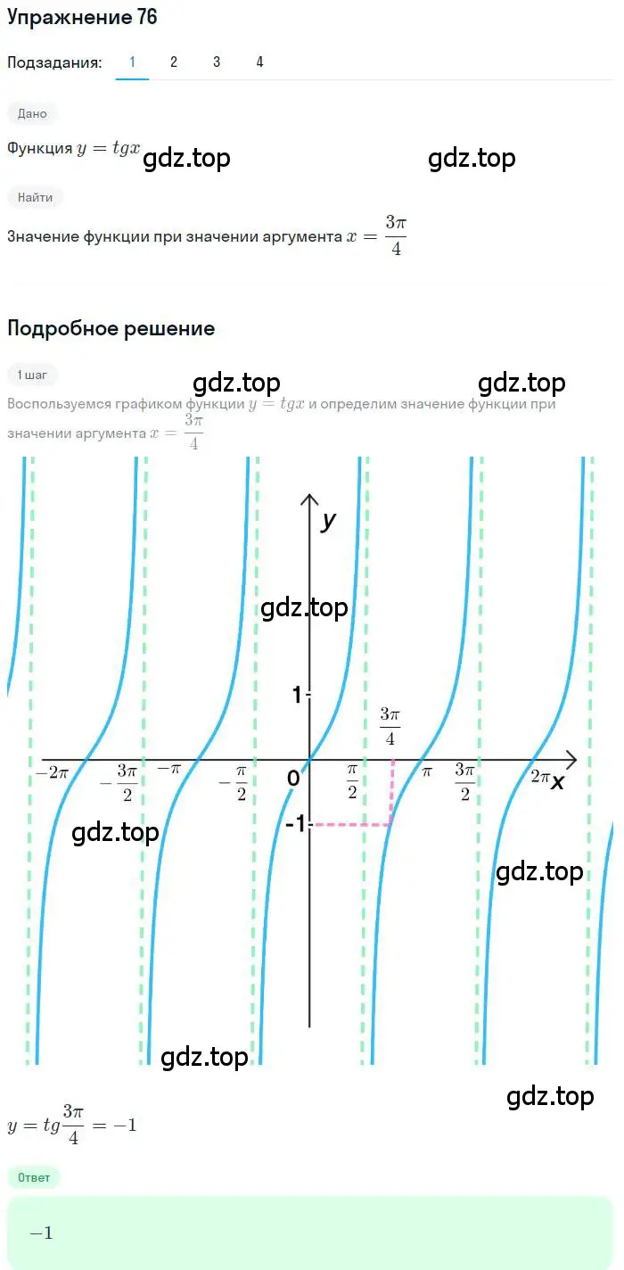 Решение номер 76 (страница 35) гдз по алгебре 11 класс Колягин, Ткачева, учебник