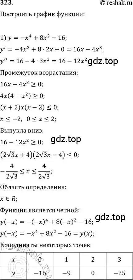 Решение 2. номер 323 (страница 134) гдз по алгебре 11 класс Колягин, Ткачева, учебник