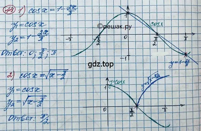 Решение 2. номер 44 (страница 21) гдз по алгебре 11 класс Колягин, Ткачева, учебник
