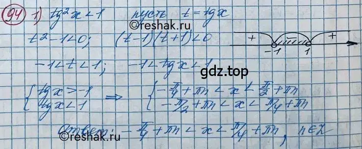 Решение 2. номер 94 (страница 36) гдз по алгебре 11 класс Колягин, Ткачева, учебник