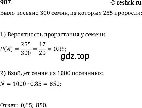 Решение 2. номер 987 (страница 341) гдз по алгебре 11 класс Колягин, Ткачева, учебник