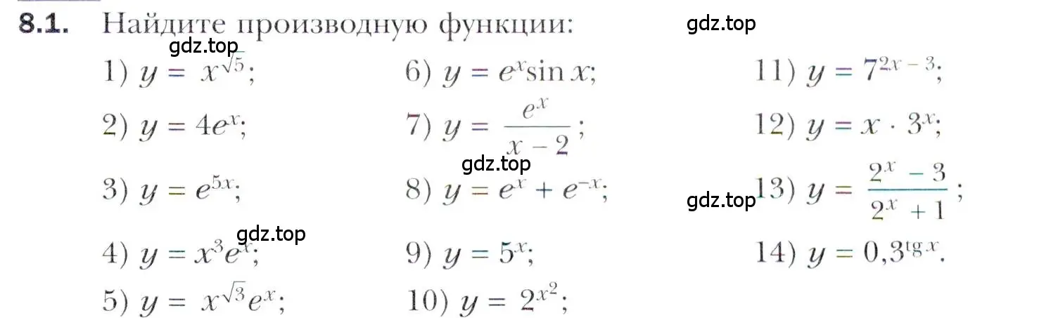 Условие номер 8.1 (страница 61) гдз по алгебре 11 класс Мерзляк, Номировский, учебник