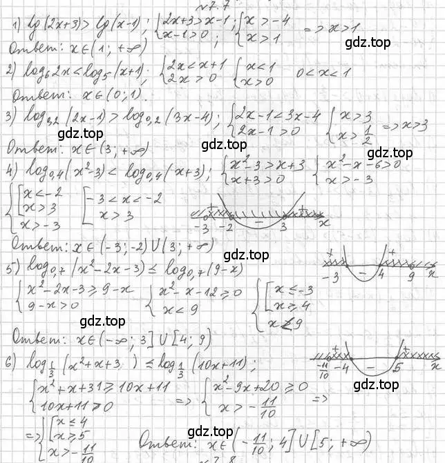 Решение номер 7.7 (страница 54) гдз по алгебре 11 класс Мерзляк, Номировский, учебник