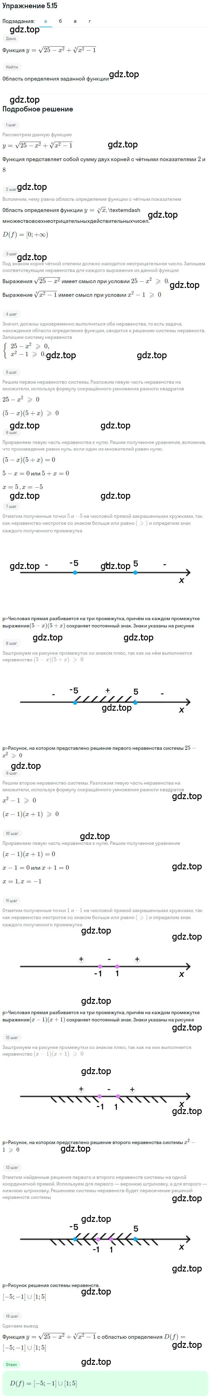 Решение номер 5.15 (страница 32) гдз по алгебре 11 класс Мордкович, Семенов, задачник 2 часть