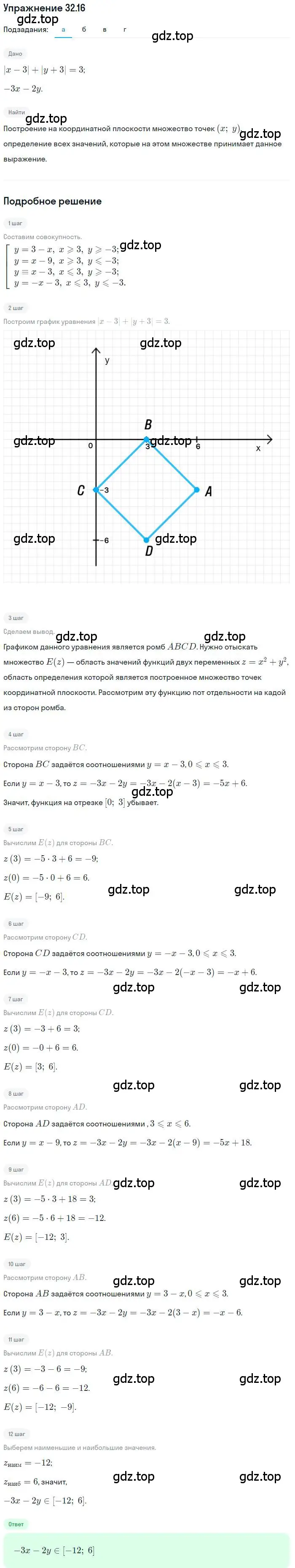 Решение номер 32.16 (страница 205) гдз по алгебре 11 класс Мордкович, Семенов, задачник 2 часть