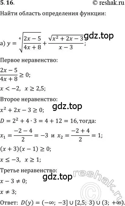 Решение 2. номер 5.16 (страница 32) гдз по алгебре 11 класс Мордкович, Семенов, задачник 2 часть