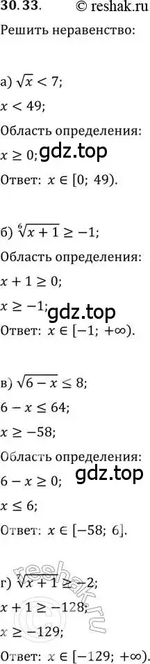 Решение 2. номер 30.33 (страница 194) гдз по алгебре 11 класс Мордкович, Семенов, задачник 2 часть