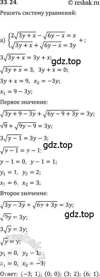 Решение 2. номер 33.24 (страница 213) гдз по алгебре 11 класс Мордкович, Семенов, задачник 2 часть