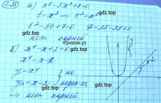 Решение 3. номер 1.38 (страница 16) гдз по алгебре 11 класс Мордкович, Семенов, задачник 2 часть