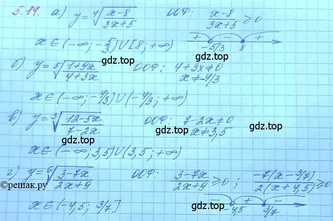 Решение 3. номер 5.14 (страница 32) гдз по алгебре 11 класс Мордкович, Семенов, задачник 2 часть