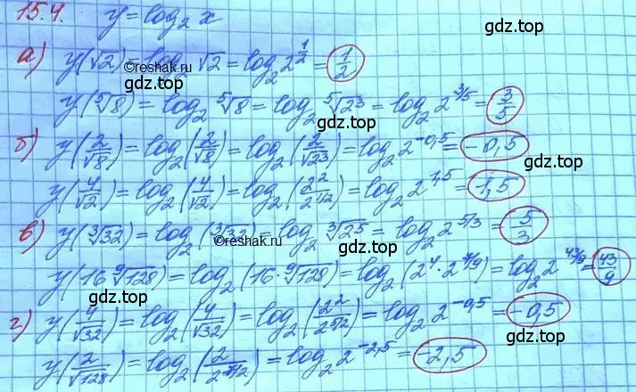 Решение 3. номер 15.4 (страница 89) гдз по алгебре 11 класс Мордкович, Семенов, задачник 2 часть