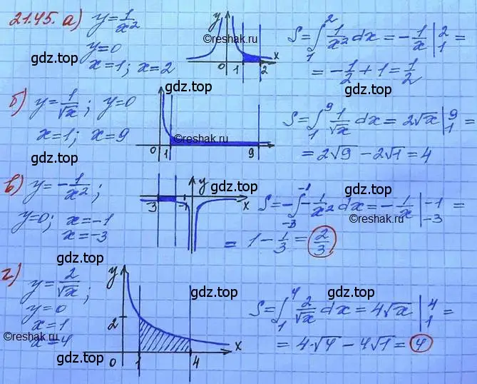 Решение 3. номер 21.45 (страница 142) гдз по алгебре 11 класс Мордкович, Семенов, задачник 2 часть