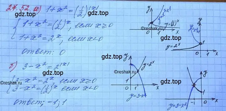 Решение 3. номер 27.52 (страница 173) гдз по алгебре 11 класс Мордкович, Семенов, задачник 2 часть