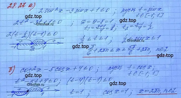 Решение 3. номер 28.27 (страница 177) гдз по алгебре 11 класс Мордкович, Семенов, задачник 2 часть