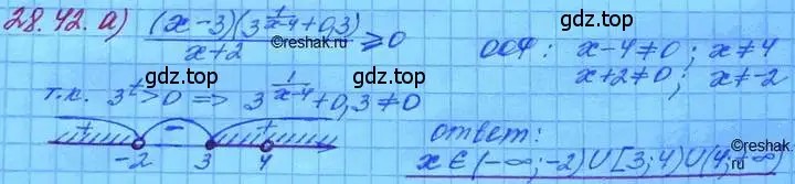 Решение 3. номер 28.42 (страница 178) гдз по алгебре 11 класс Мордкович, Семенов, задачник 2 часть