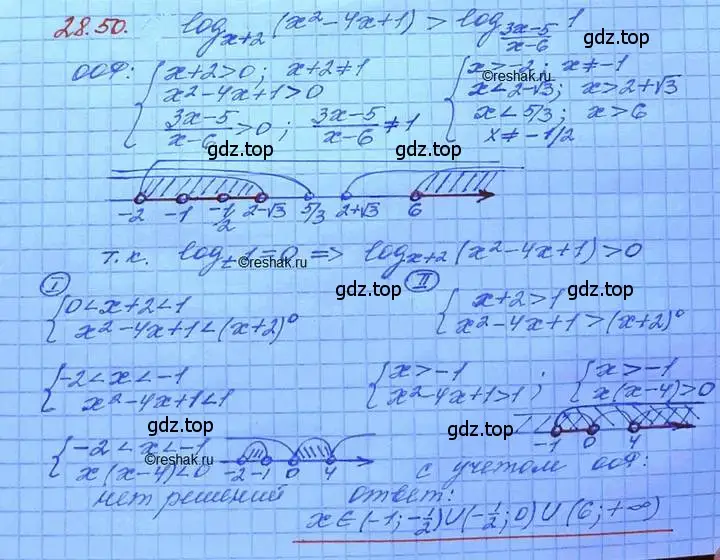 Решение 3. номер 28.50 (страница 179) гдз по алгебре 11 класс Мордкович, Семенов, задачник 2 часть