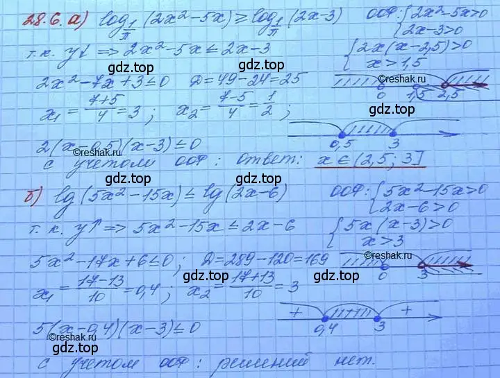 Решение 3. номер 28.6 (страница 174) гдз по алгебре 11 класс Мордкович, Семенов, задачник 2 часть