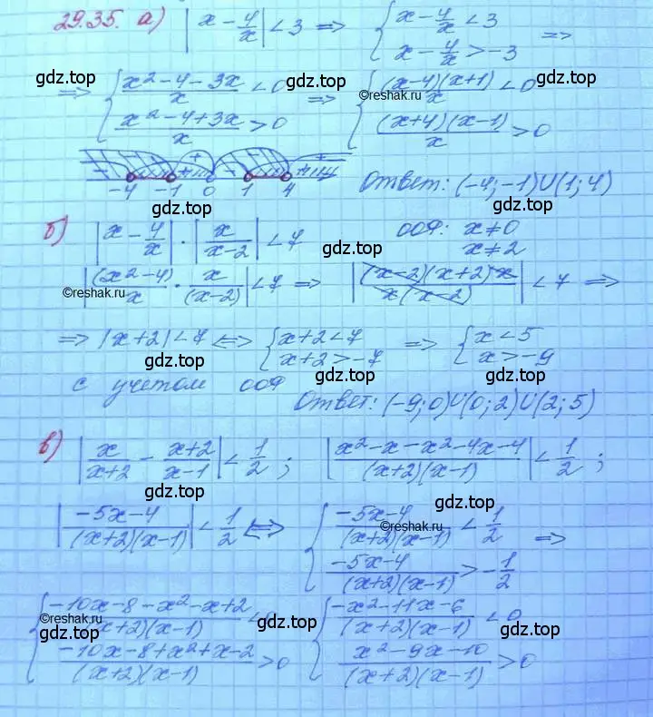 Решение 3. номер 29.35 (страница 186) гдз по алгебре 11 класс Мордкович, Семенов, задачник 2 часть