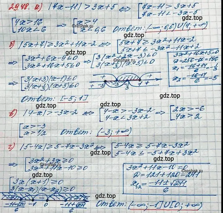 Решение 3. номер 29.48 (страница 188) гдз по алгебре 11 класс Мордкович, Семенов, задачник 2 часть