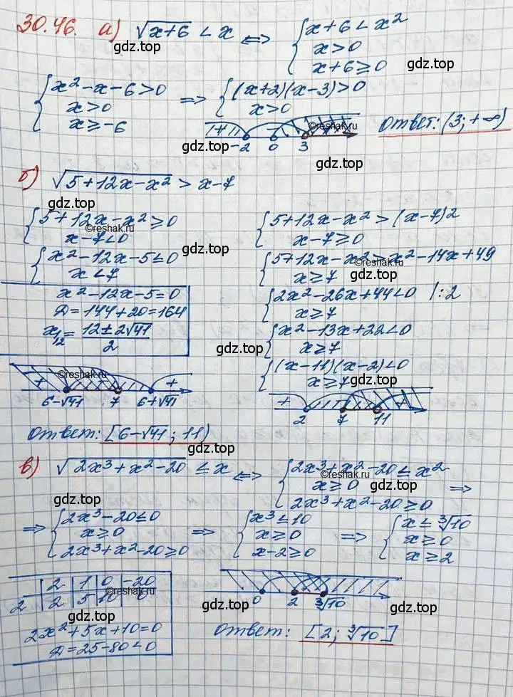 Решение 3. номер 30.46 (страница 196) гдз по алгебре 11 класс Мордкович, Семенов, задачник 2 часть