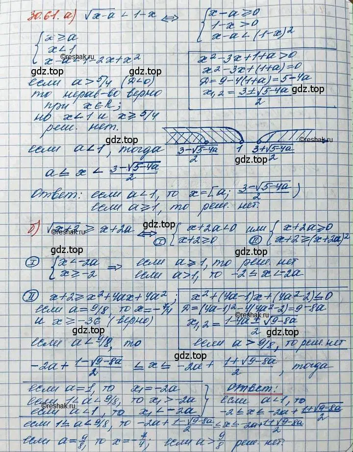 Решение 3. номер 30.61 (страница 198) гдз по алгебре 11 класс Мордкович, Семенов, задачник 2 часть